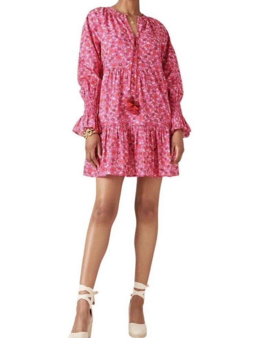 Figue Bella Pink Floral Dress Size Small
